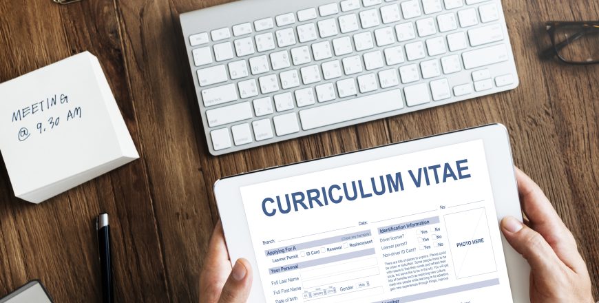 Curriculum Vitae Resume Job Application Concept